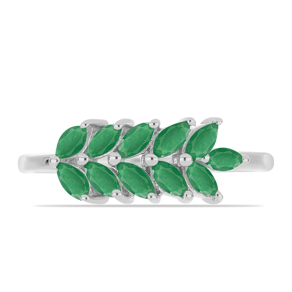 Anillo de Plata con Esmeralda de Brasil