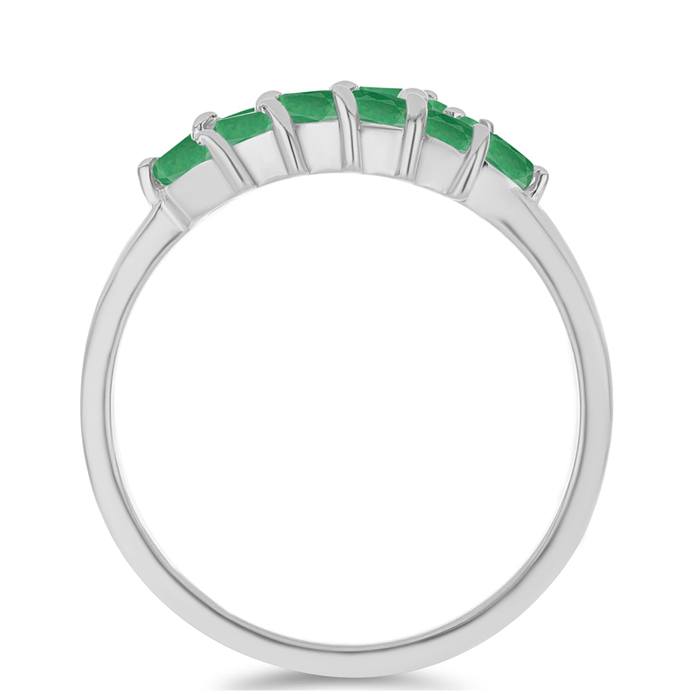 Anillo de Plata con Esmeralda de Brasil