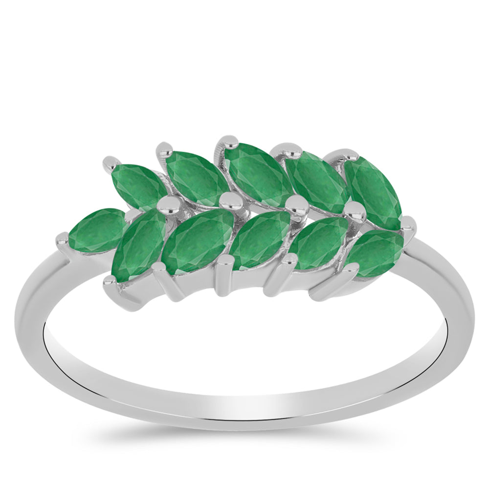 Anillo de Plata con Esmeralda de Brasil
