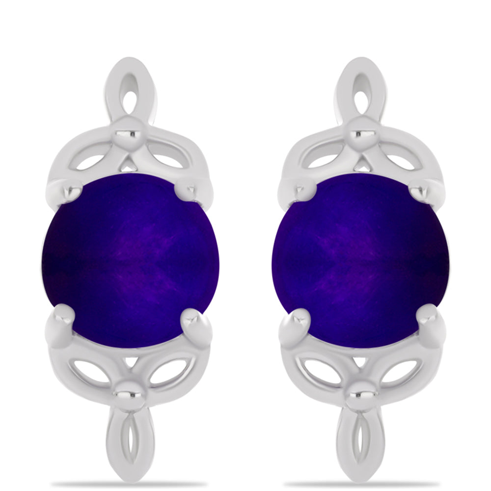 Pendientes de Plata con Jade Púrpura