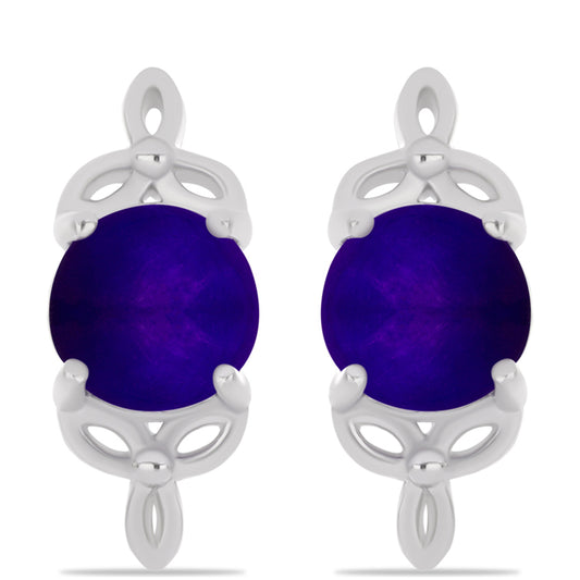 Pendientes de Plata con Jade Púrpura