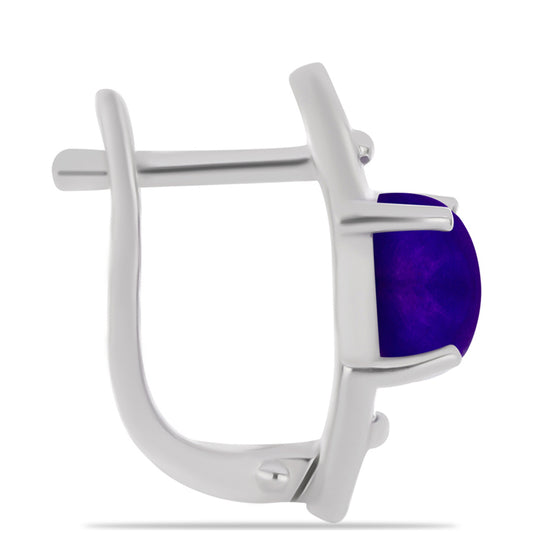 Pendientes de Plata con Jade Púrpura