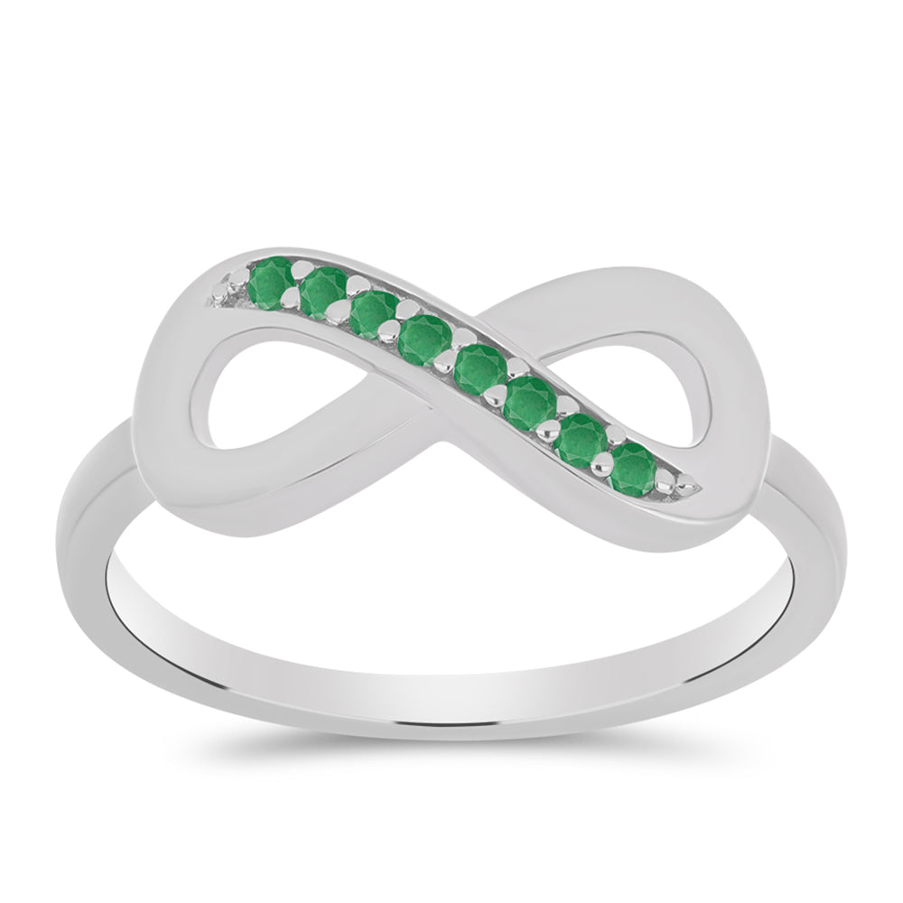 Anillo de Plata con Esmeralda de Brasil