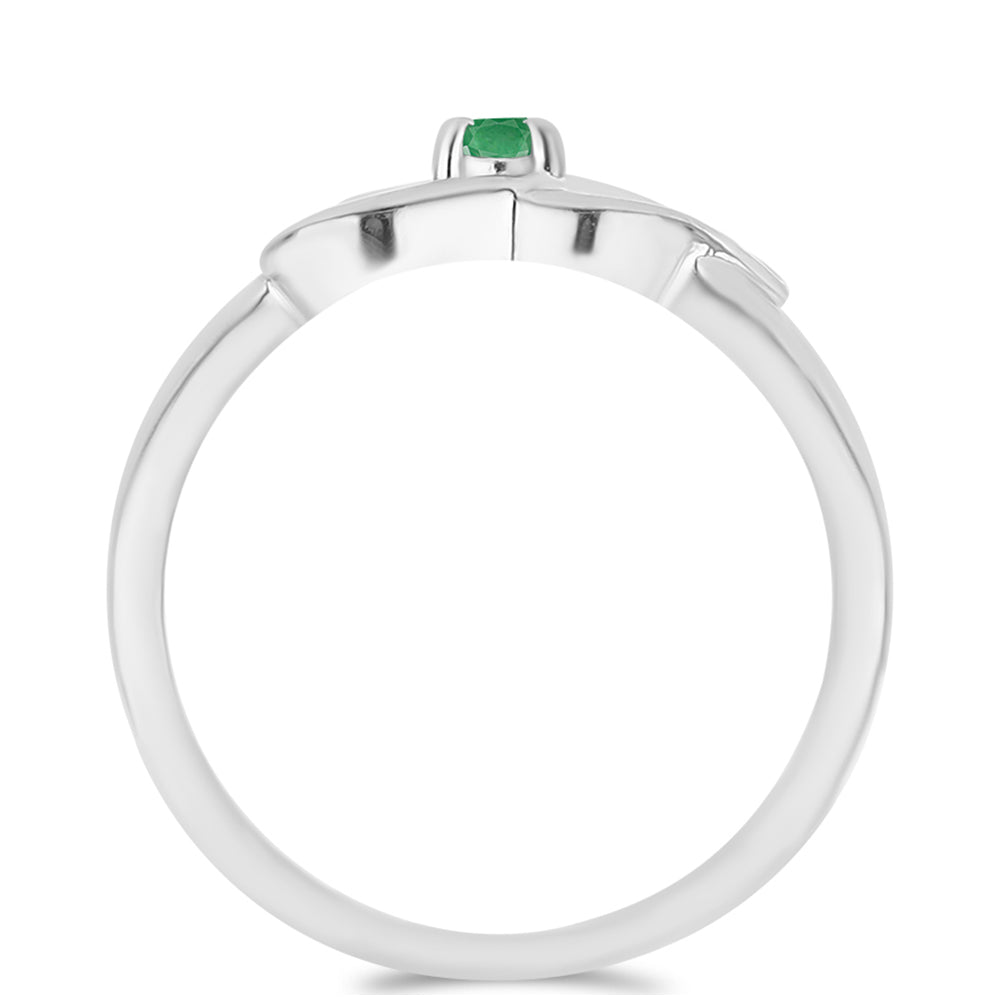Anillo de Plata con Esmeralda de Brasil