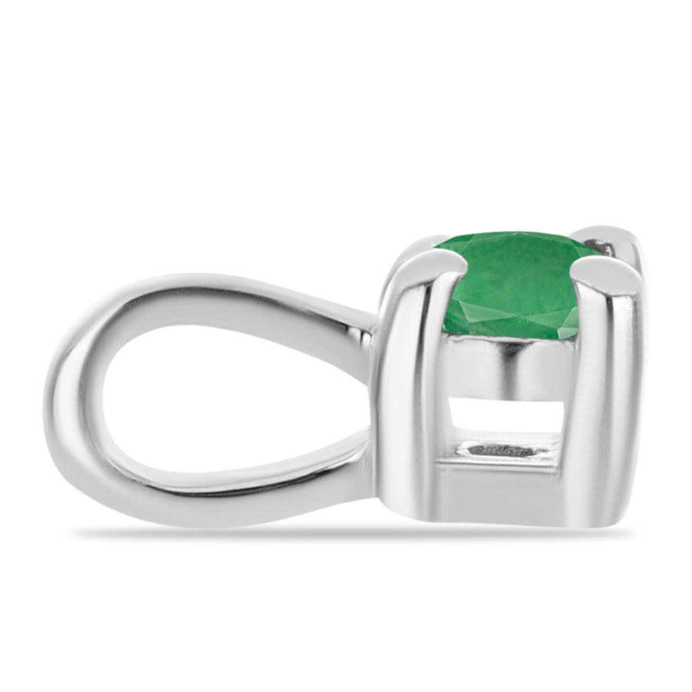 Conjunto de Plata con Esmeralda de Brasil ( Pendientes +Anillo +Colgante )
