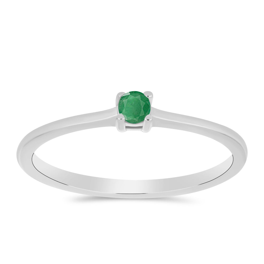 Conjunto de Plata con Esmeralda de Brasil ( Pendientes +Anillo +Colgante )