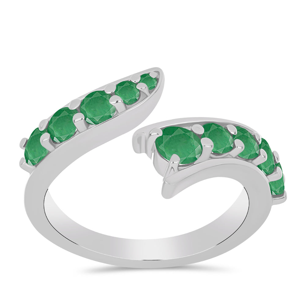 Anillo de Plata con Esmeralda de Brasil
