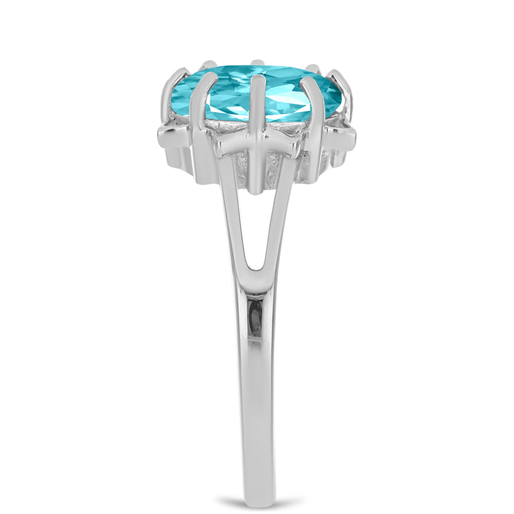 Anillo de Plata con Cuarzo Paraiba
