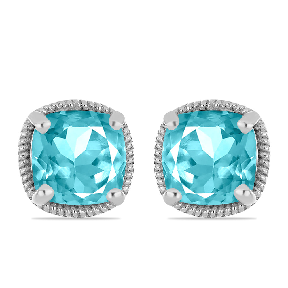 Pendientes de Plata con Cuarzo Paraiba