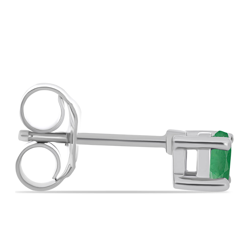Conjunto de Plata con Rubí de Madagascar y Esmeralda de Brasil ( Pendientes )