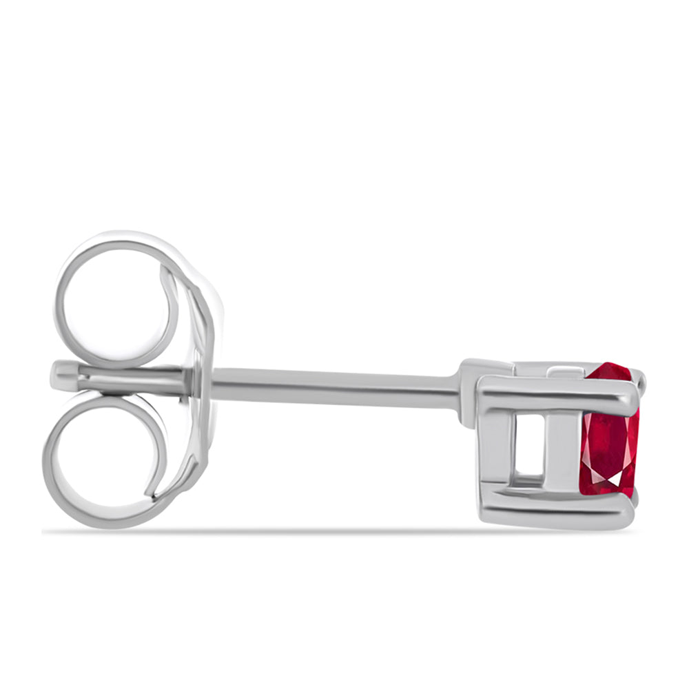 Conjunto de Plata con Rubí de Madagascar y Esmeralda de Brasil ( Pendientes )