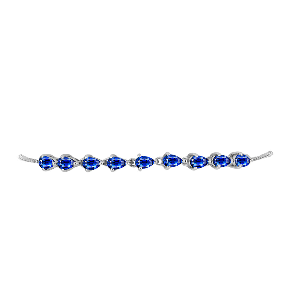 Pulsera de Plata con Zafiro Azul Australiano