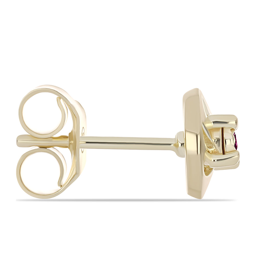 Conjunto de Plata Bañada en Oro con Diamante Púrpura ( Pendientes +Anillo +Colgante )