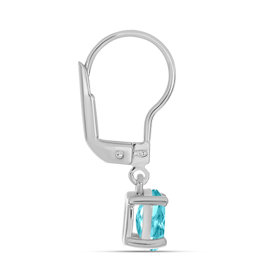 Pendientes de Plata con Cuarzo Paraiba