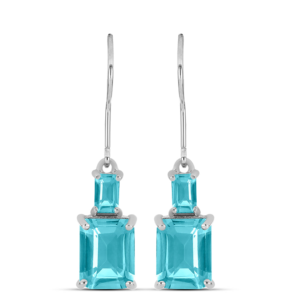 Pendientes de Plata con Cuarzo Paraiba