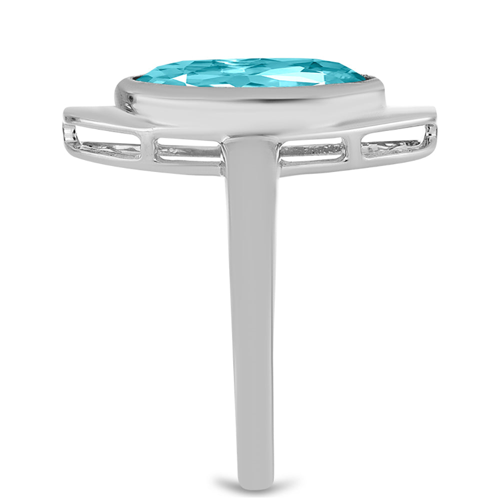 Anillo de Plata con Cuarzo Paraiba