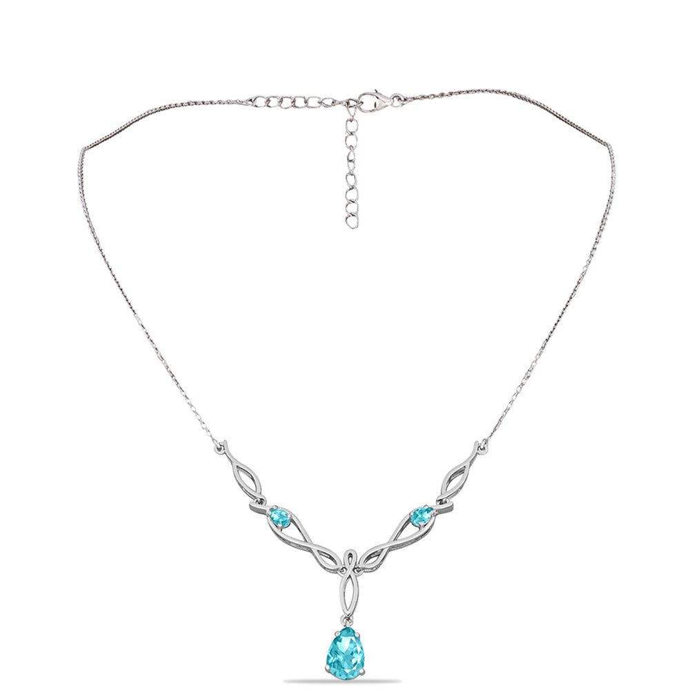 Collar de Plata con Cuarzo Paraiba