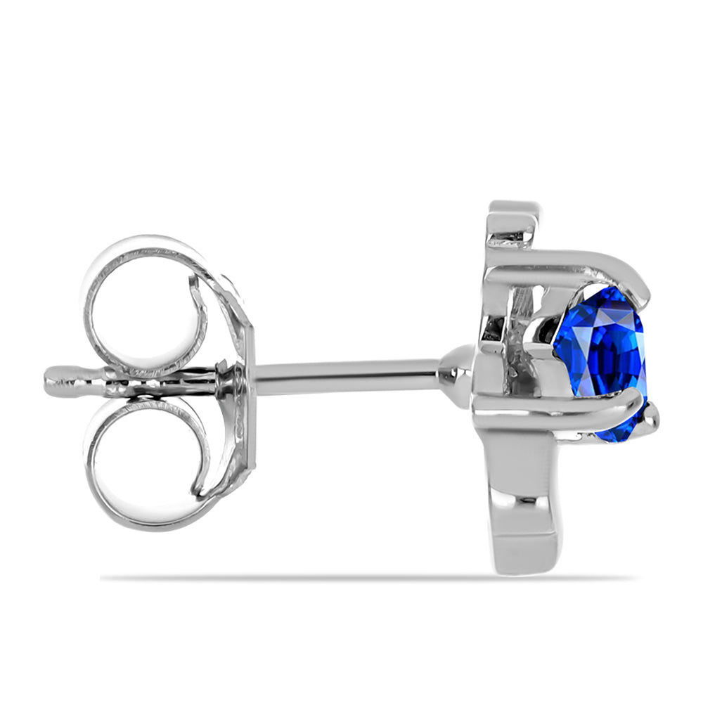 Pendientes de Plata con Zafiro Azul Australiano