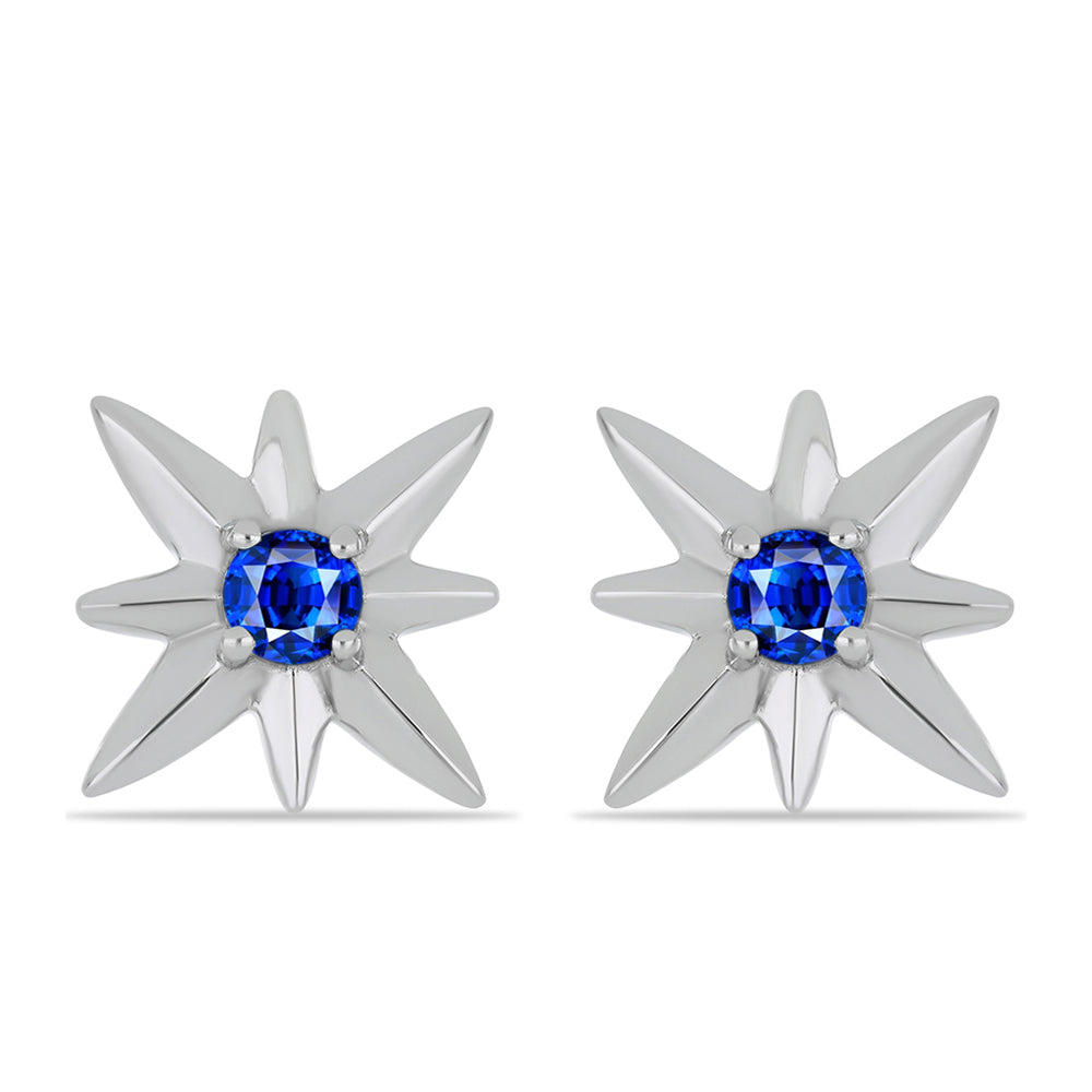 Pendientes de Plata con Zafiro Azul Australiano