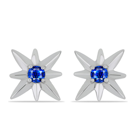 Pendientes de Plata con Zafiro Azul Australiano