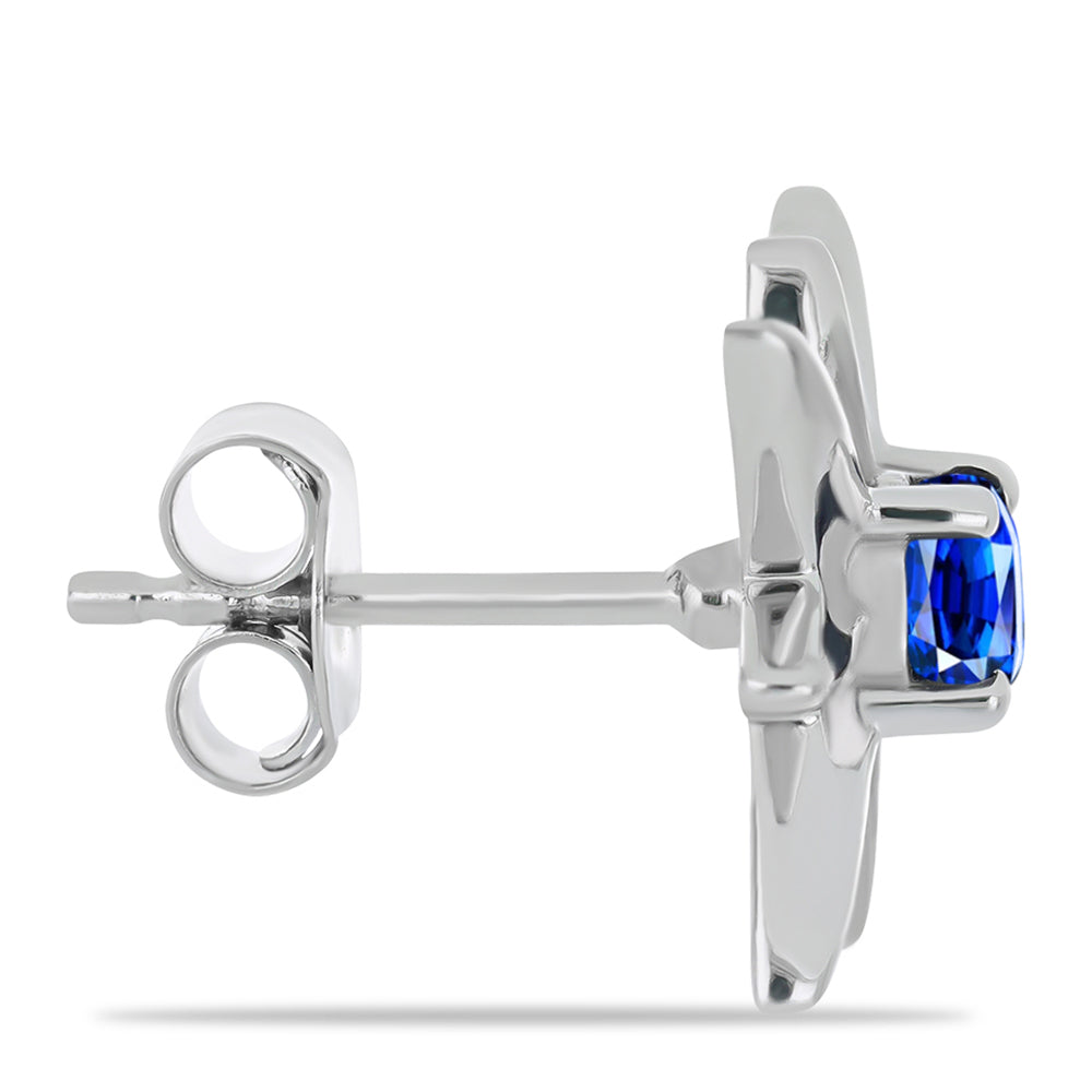 Pendientes de Plata con Zafiro Azul Australiano