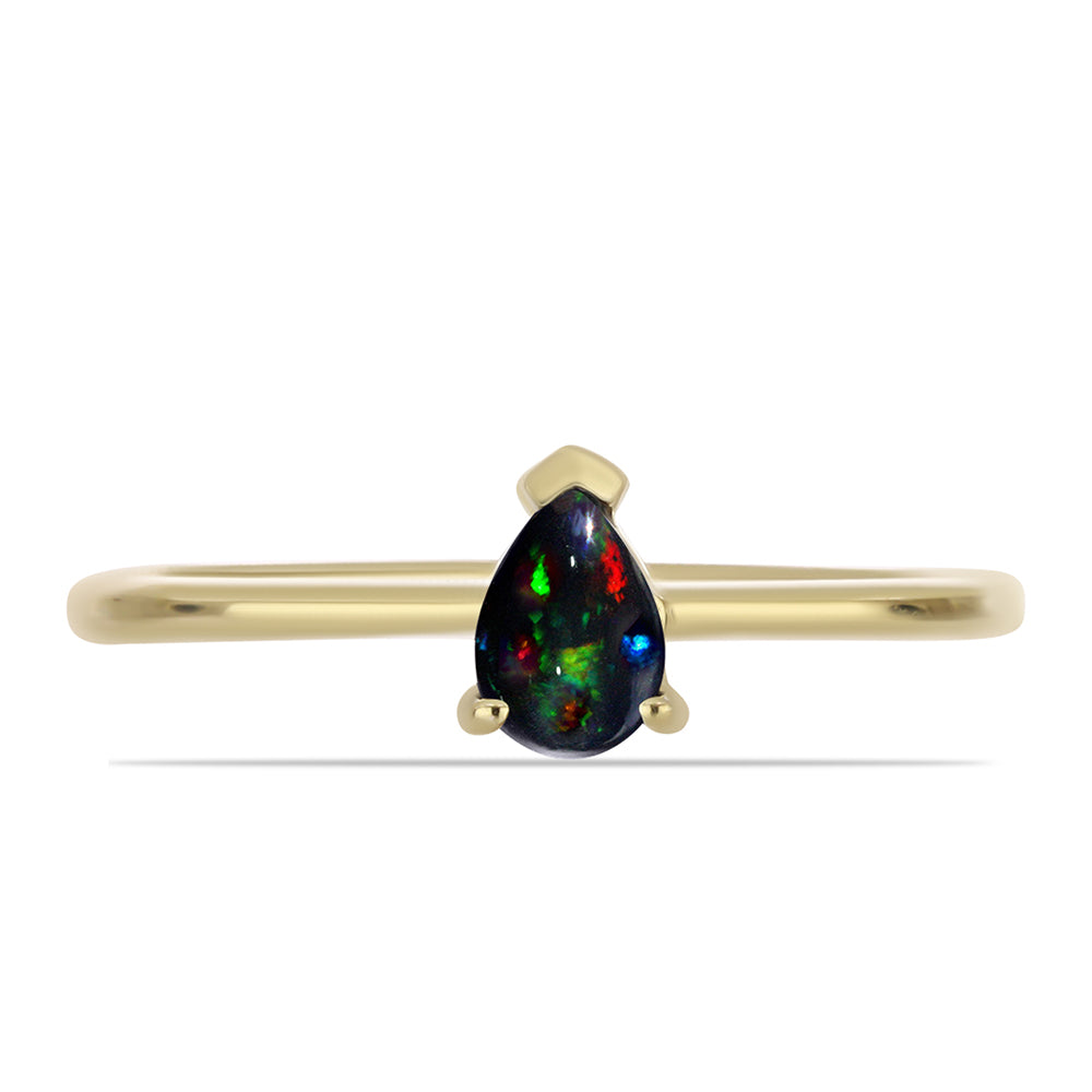 Conjunto de Plata Bañada en Oro con Ópalo negro medianoche Lega Dembi de Ëtiopía ( Pendientes +Anillo )