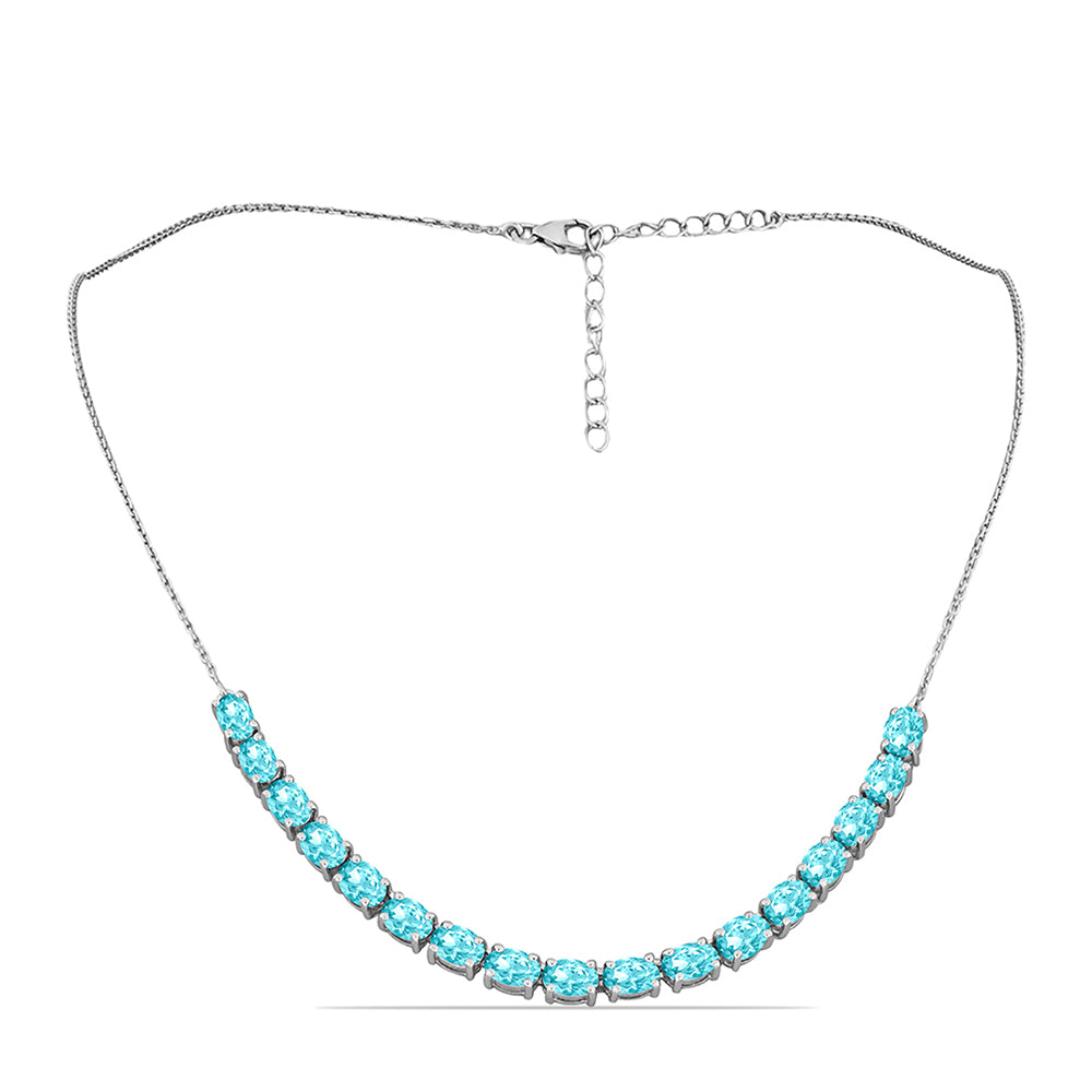 Collar de Plata con Cuarzo Paraiba