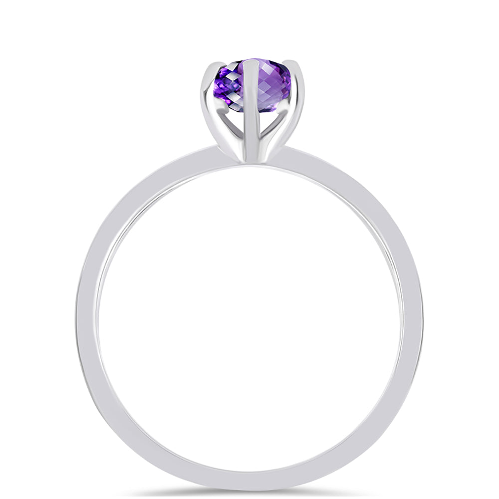 Anillo de Plata con Amatista de Marruecos