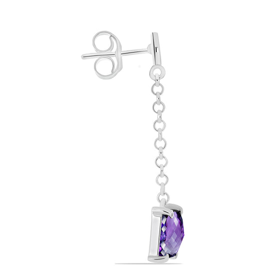 Pendientes de Plata con Amatista de Marruecos