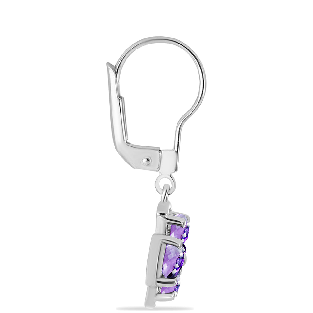 Pendientes de Plata con Amatista de Marruecos