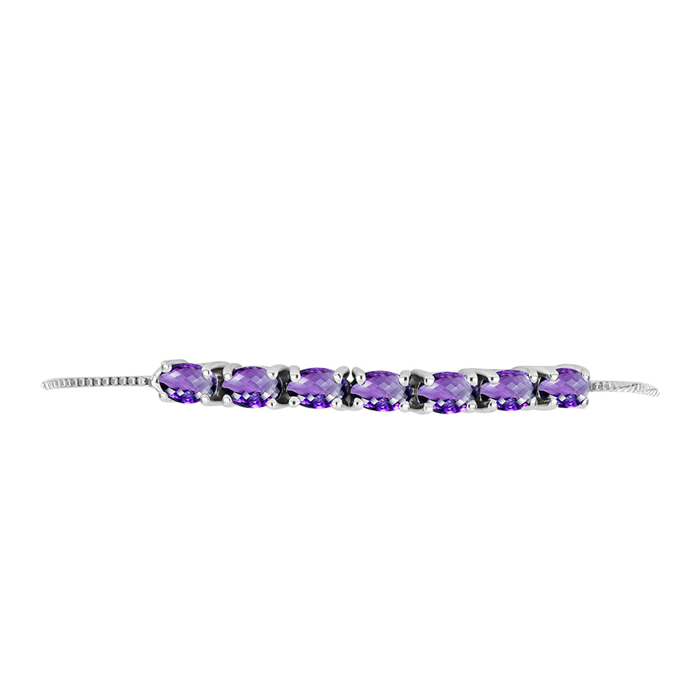 Pulsera de Plata con Amatista de Marruecos