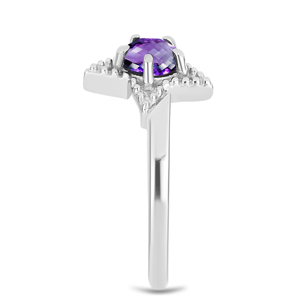 Anillo de Plata con Amatista de Marruecos