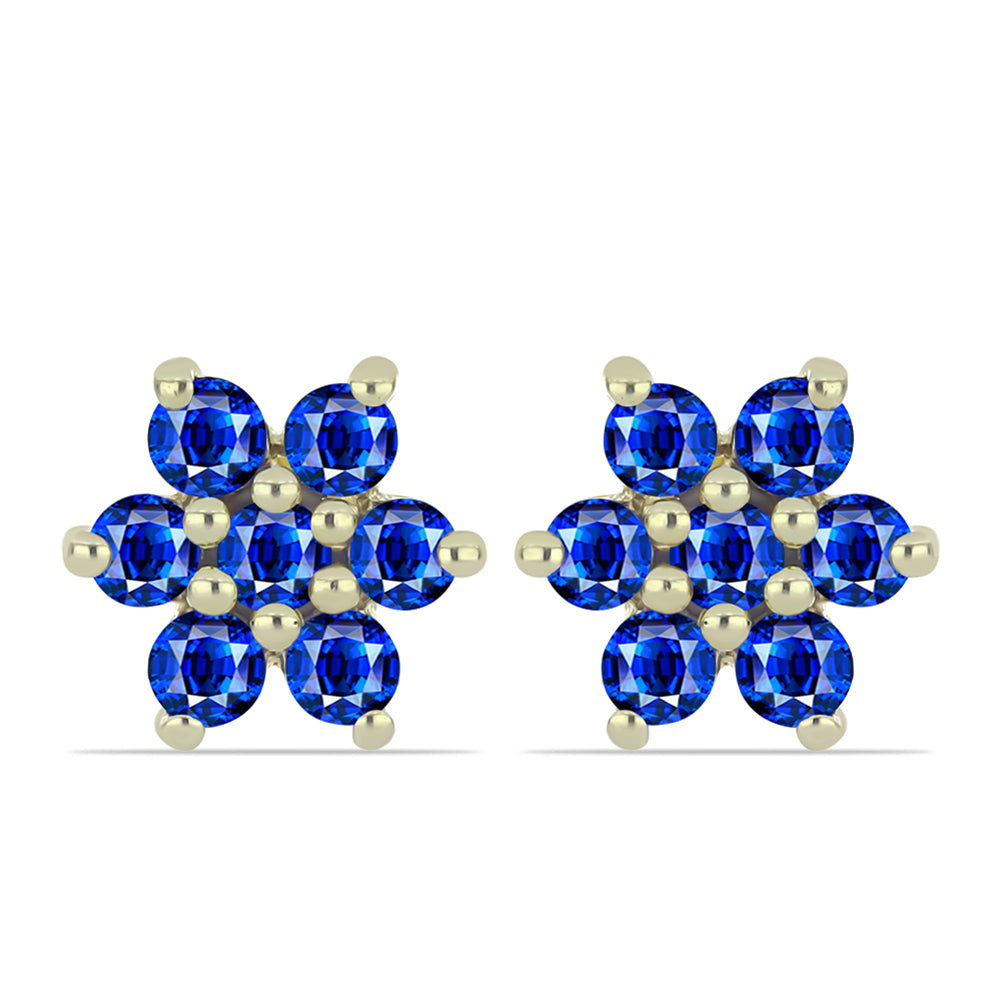 Conjunto de Plata Bañada en Oro con Rubí de Madagascar y Esmeralda de Brasil ( Pendientes )