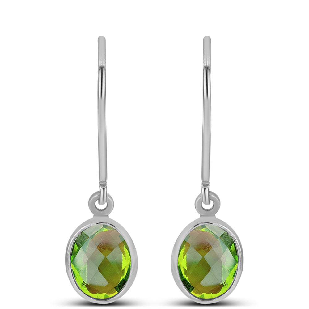Pendientes de Plata con Peridoto de Changbai