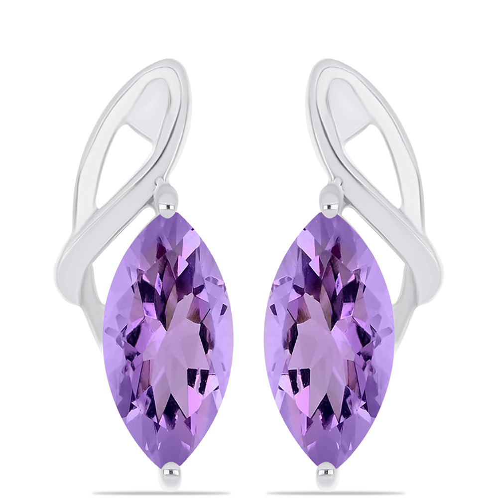 Pendientes de Plata con Amatista Rosa de Francia