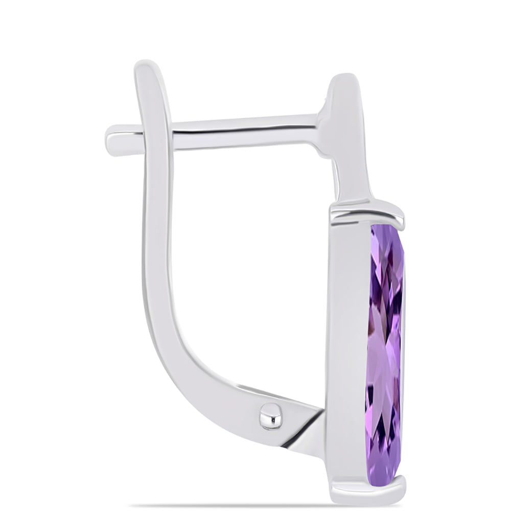 Pendientes de Plata con Amatista Rosa de Francia