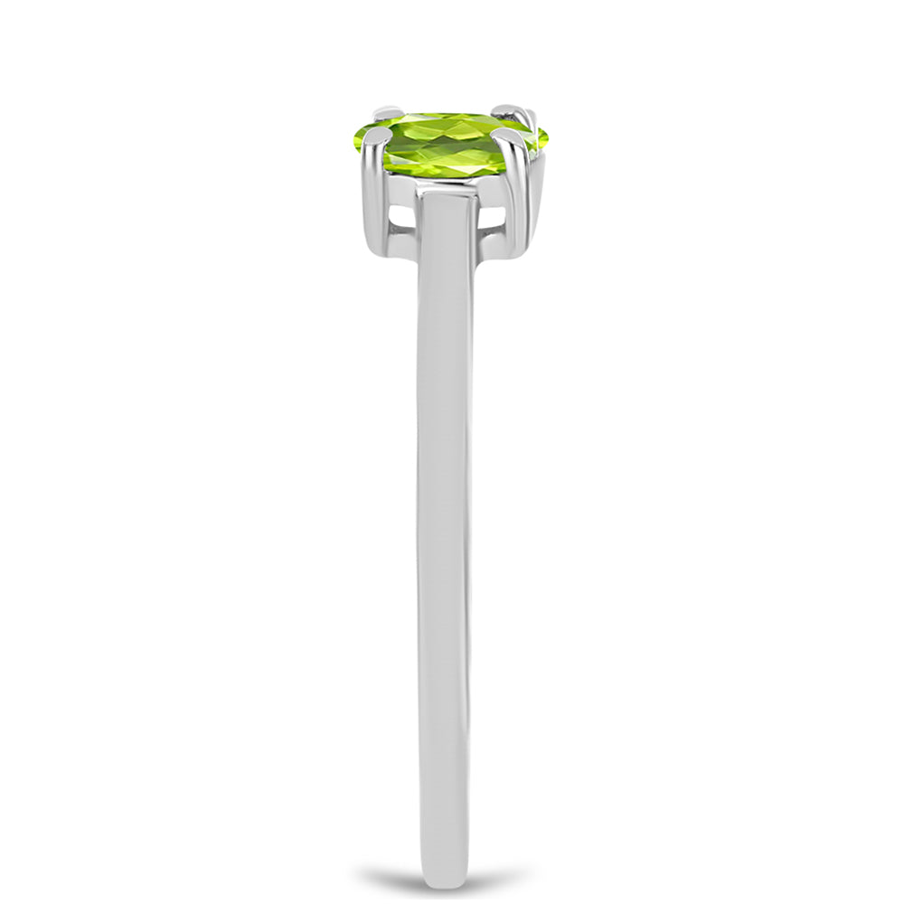 Anillo de Plata con Peridoto de Changbai