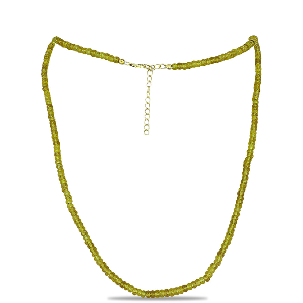 Collar de Plata Bañada en Oro con Zafiro Amarillo Rosebery