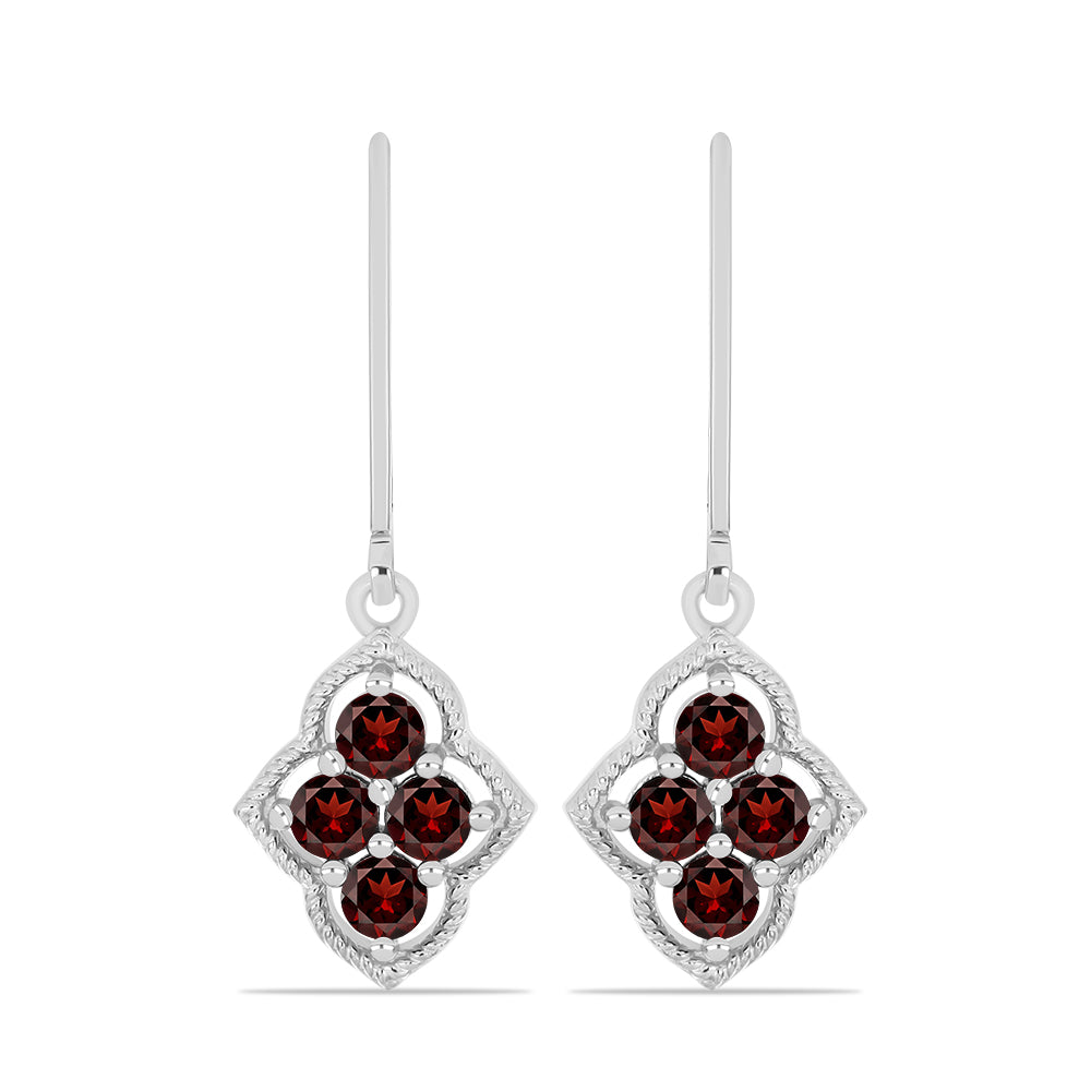 Pendientes de Plata con Granate Barton