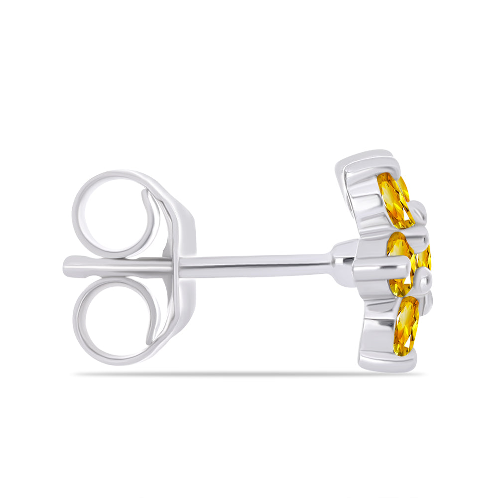 Pendientes de Plata con Citrino de los Montes Urales