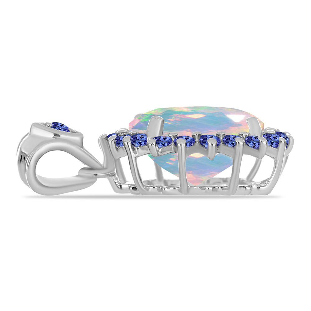 Colgante de Plata con Tanzanita y Ópalo Etíope de Lega Dembi