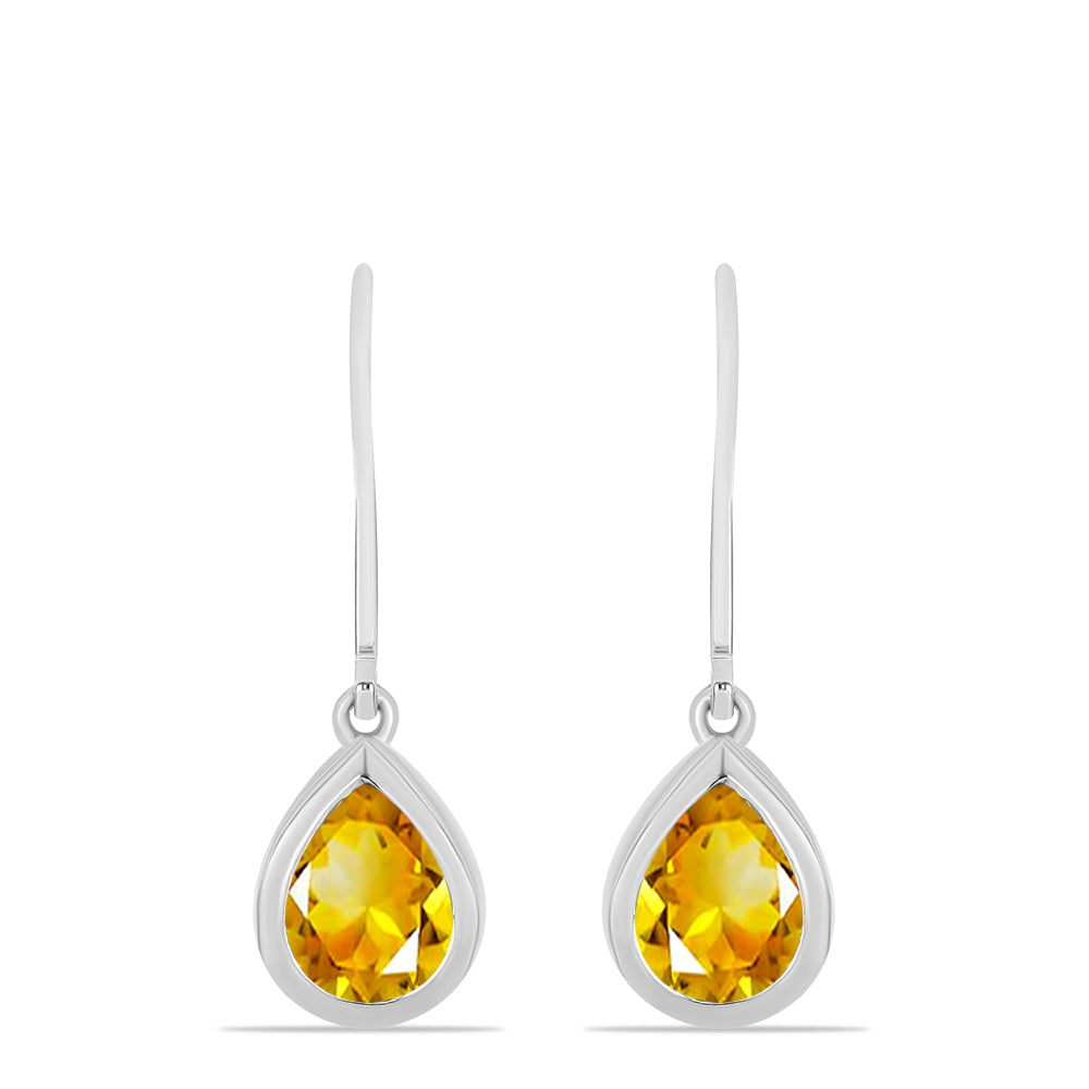 Pendientes de Plata con Citrino de los Montes Urales