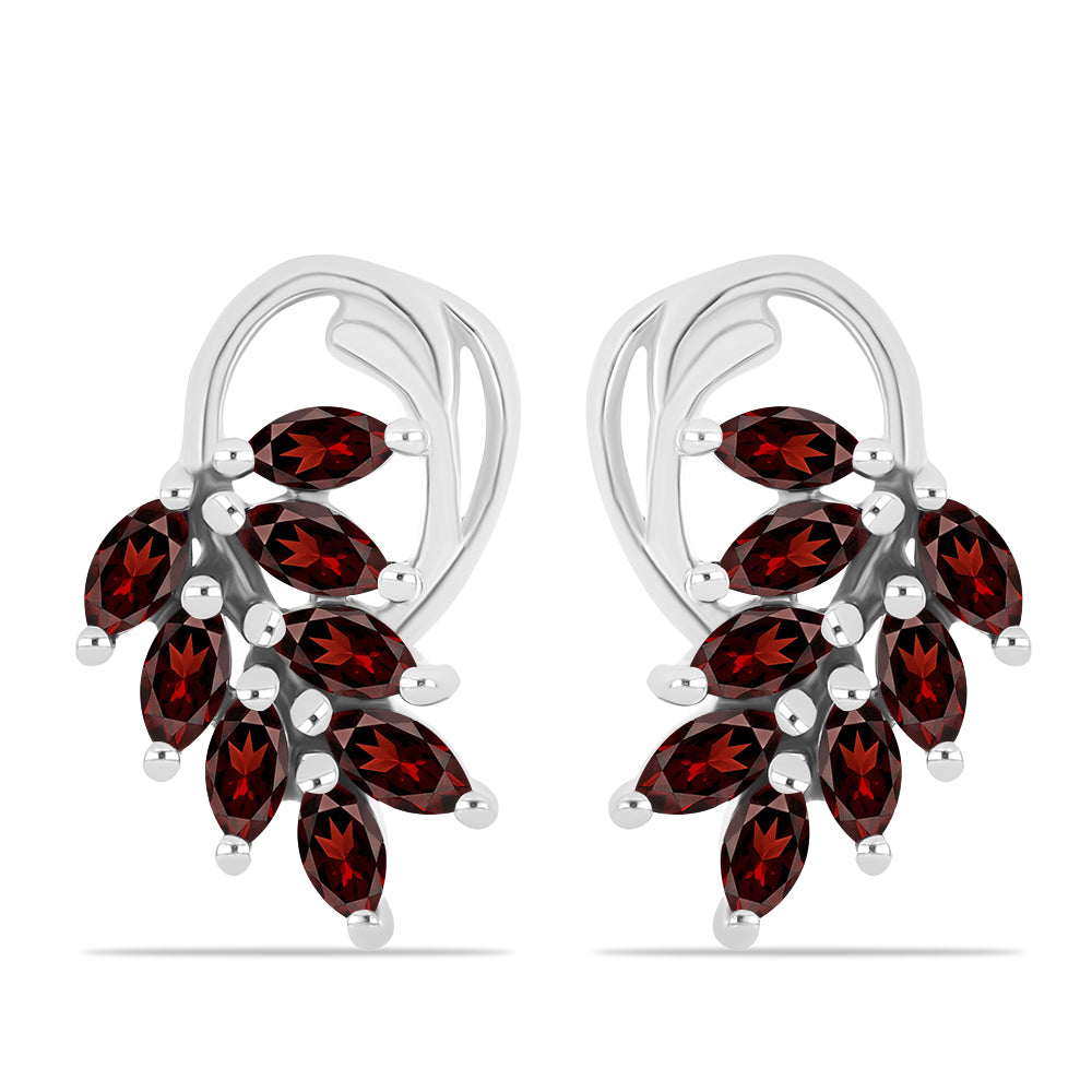Pendientes de Plata con Granate Barton
