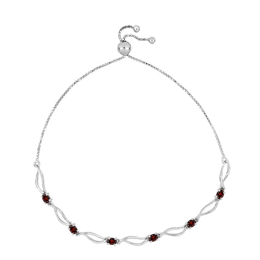 Pulsera de Plata con Granate Barton