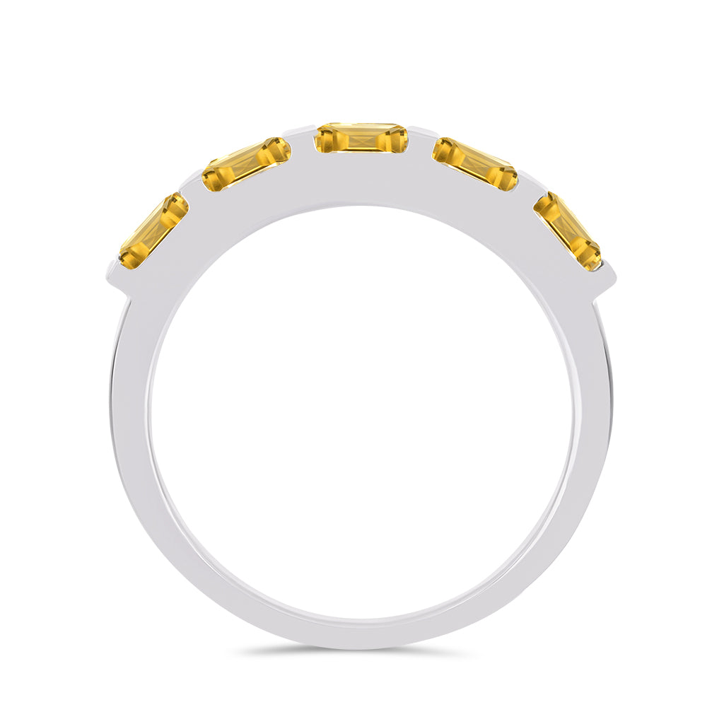 Anillo de Plata con Citrino de los Montes Urales