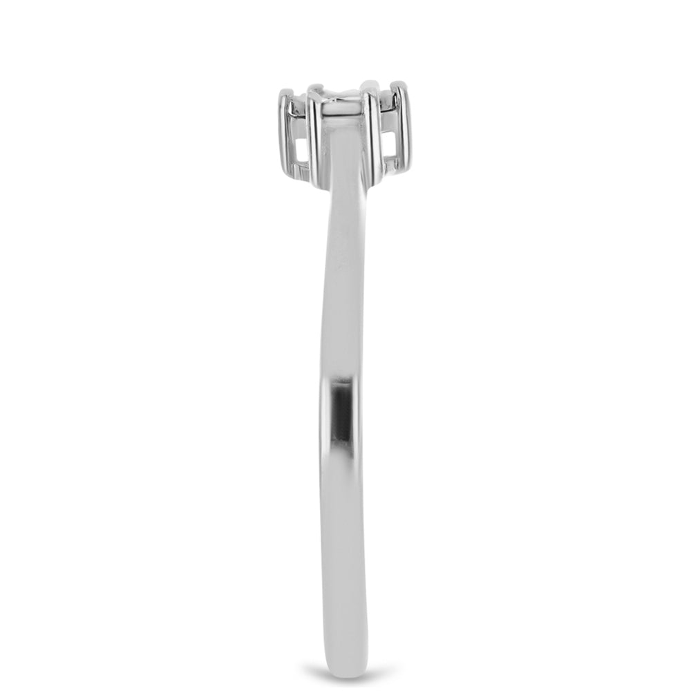 Anillo de Plata con Diamante blanco