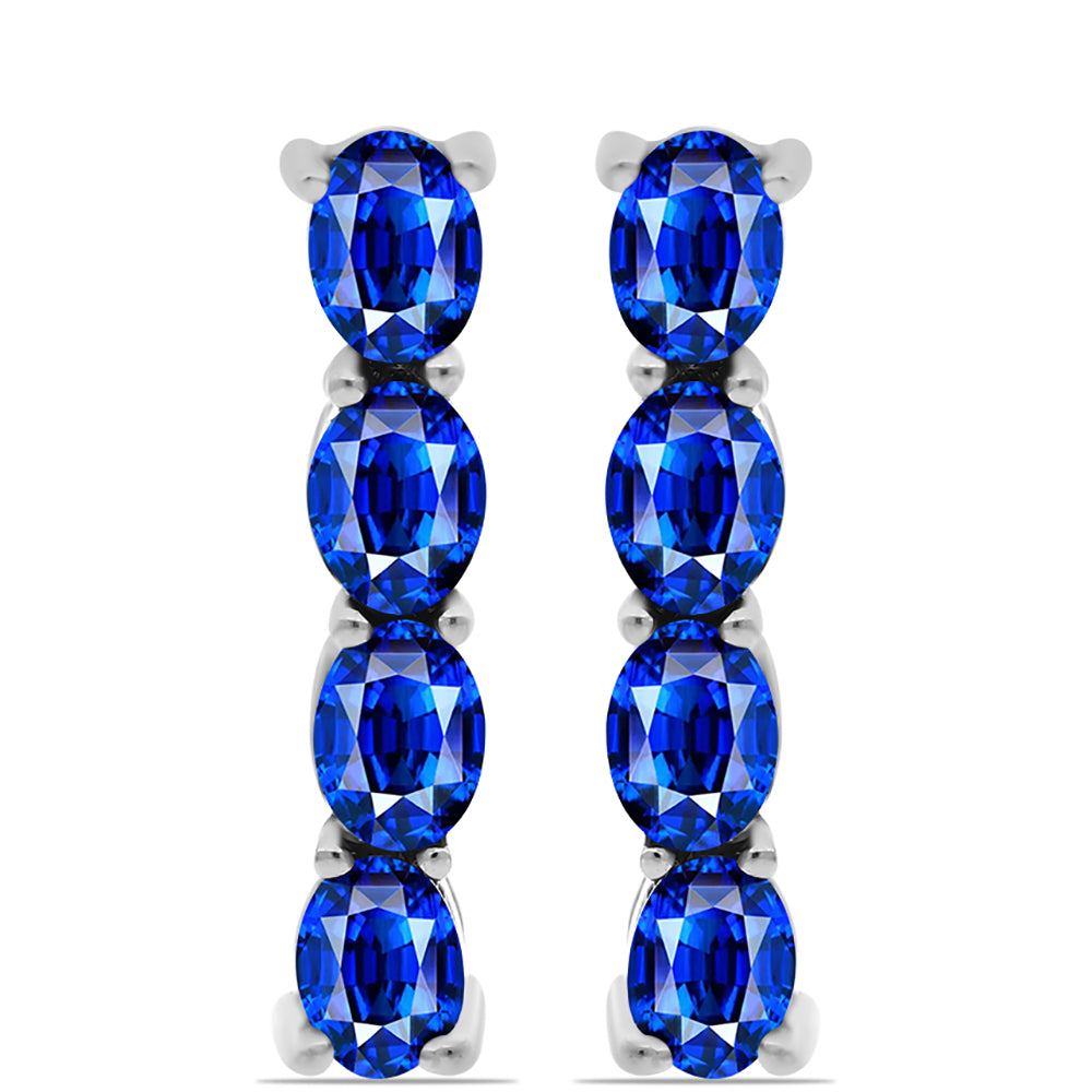 Pendientes de Plata con Zafiro Azul Australiano