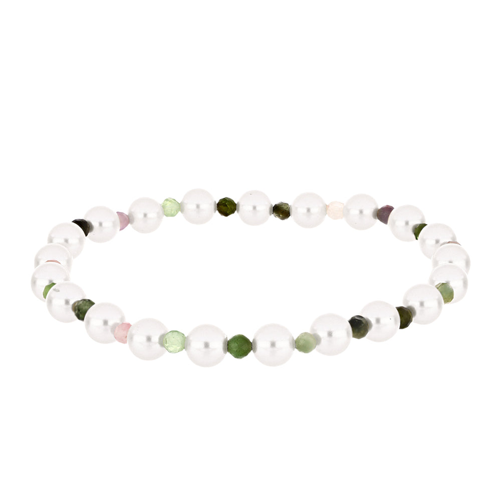 Pulsera Pepita con Chakra Turmalina y Perla de Agua Dulce