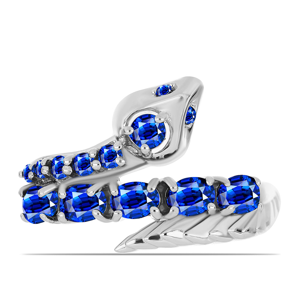 Anillo de Plata con Zafiro Azul Australiano