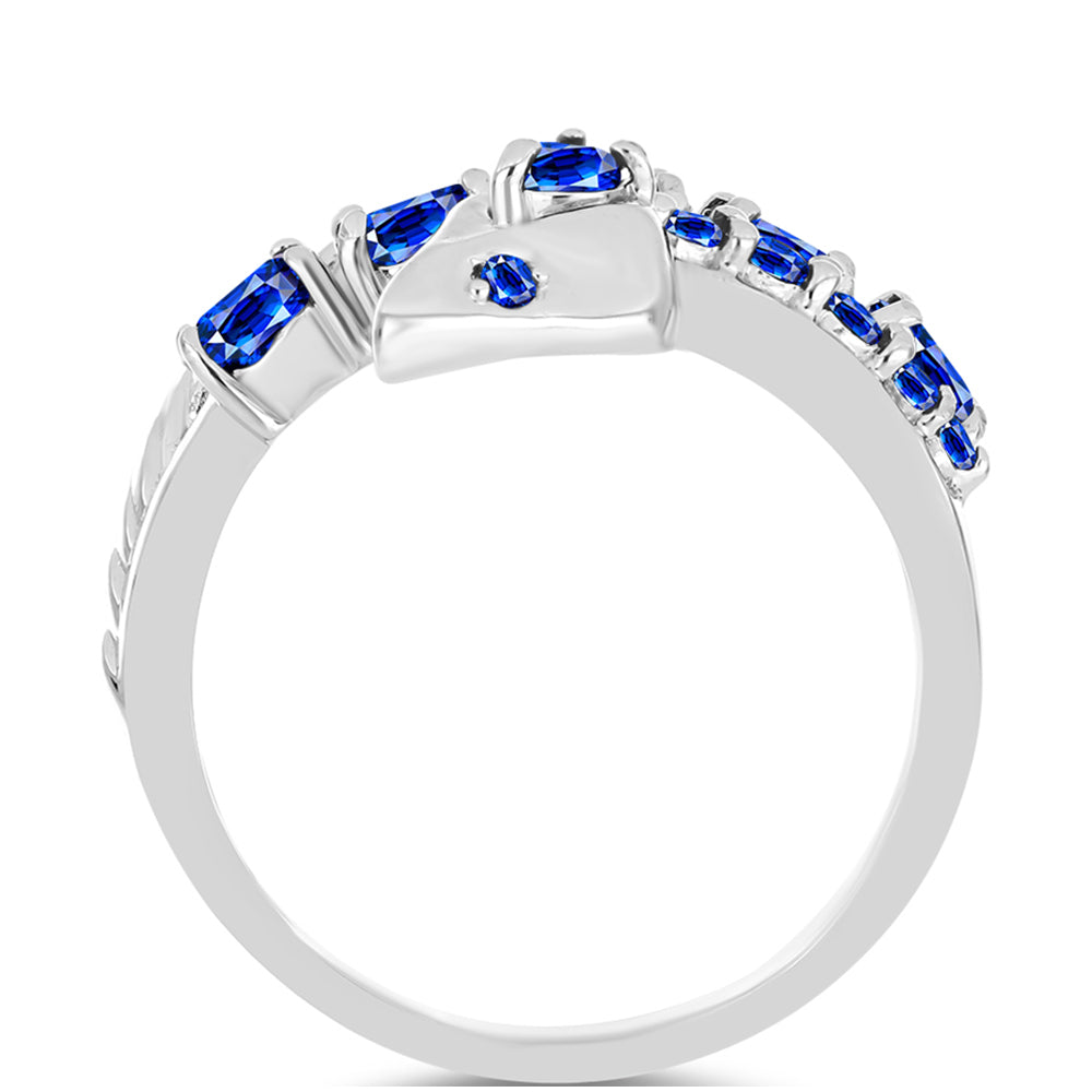 Anillo de Plata con Zafiro Azul Australiano